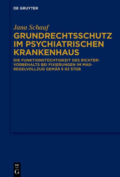 Produktbild: Grundrechtsschutz im psychiatrischen Krankenhaus