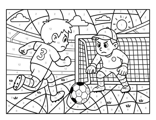 Produktbild: Malen nach Zahlen Fu&szlig;ball Malbuch f&uuml;r Kinder ab 5&ndash;7 Jahren