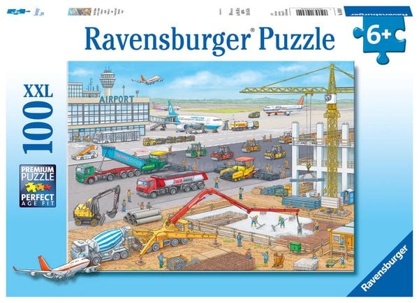 Puzzle Ravensburger Baustelle am Flughafen 100 Teile XXL