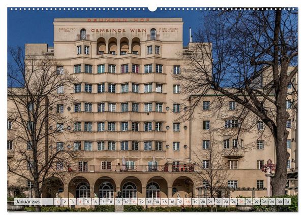 Produktbild: Baukunst des Roten Wien (hochwertiger Premium Wandkalender 2026 DIN A2 quer), Kunstdruck in Hochglanz