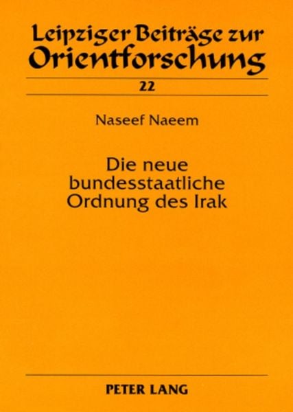 Produktbild: Die neue bundesstaatliche Ordnung des Irak