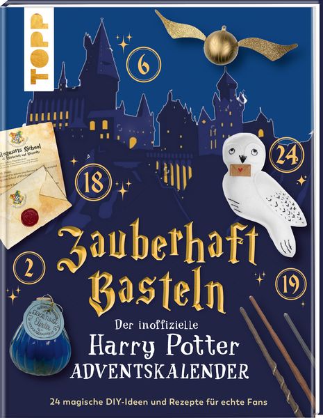 Produktbild: Zauberhaft basteln. Der inoffizielle Adventskalender f&uuml;r Potter-Fans. Adventskalenderbuch.