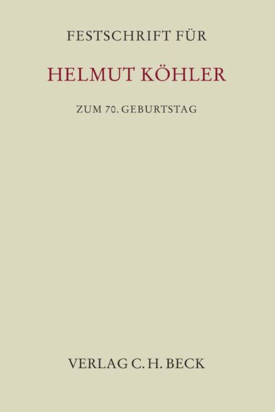 Produktbild: Festschrift f&uuml;r Helmut K&ouml;hler zum 70. Geburtstag