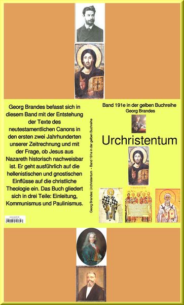 Produktbild: Georg Brandes: Urchristentum - Band 191-2 in der gelben Buchreihe - bei J&uuml;rgen Ruszkowski