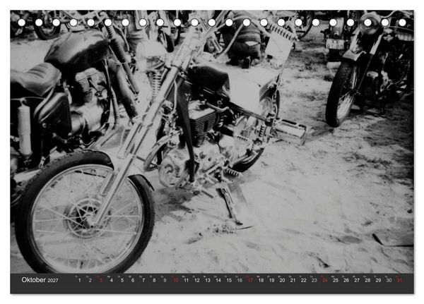 Produktbild: east Rider - Biker und Bikes aus der DDR (Tischkalender 2027 DIN A5 quer), CALVENDO Monatskalender
