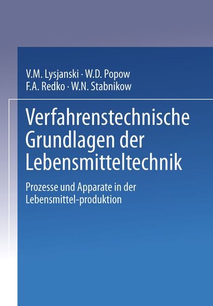 Produktbild: Verfahrenstechnische Grundlagen der Lebensmitteltechnik