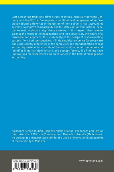 Produktbild: Cost Accounting in German Multinational Companies