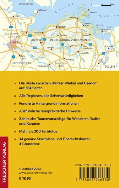 Produktbild: TRESCHER Reisef&uuml;hrer Ostseek&uuml;ste Mecklenburg-Vorpommern