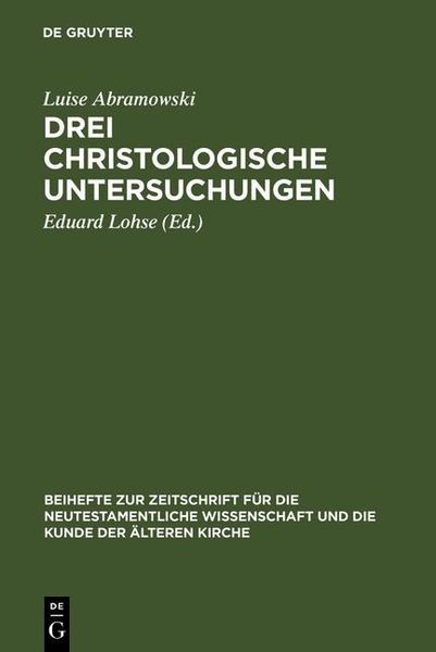 Produktbild: Drei christologische Untersuchungen