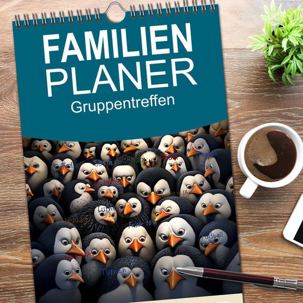 Produktbild: Familienplaner 2026 - Gruppentreffen mit 5 Spalten (Wandkalender, 21 x 45 cm) CALVENDO