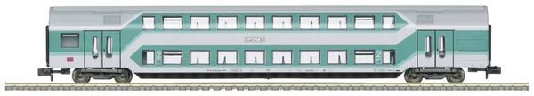 Produktbild: MiniTrix 18418 N Doppelstockwagen DBz 750, 2. Klasse der DB AG