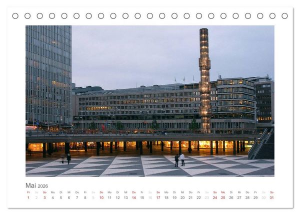 Produktbild: Stockholm - Licht des Nordens (Tischkalender 2026 DIN A5 quer), CALVENDO Monatskalender