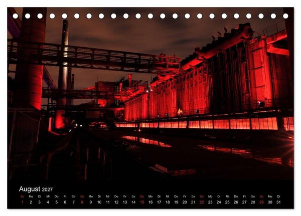Produktbild: Impressionen Ruhrgebiet bei Nacht (Tischkalender 2027 DIN A5 quer), CALVENDO Monatskalender