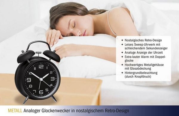 Produktbild: TFA Dostmann 60.1025 Mechanisch Wecker Schwarz Alarmzeiten 1