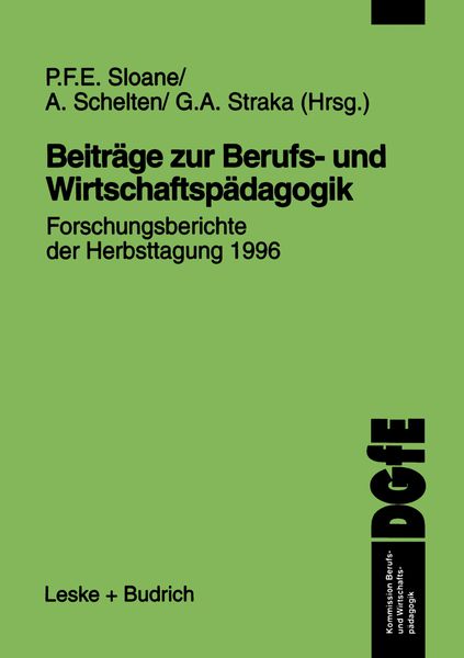 Beiträge zur Berufs- und Wirtschaftspädagogik, Taschenbuch von , VS Verlag für Sozialwissenschaften, 978-3-8100-2077-2