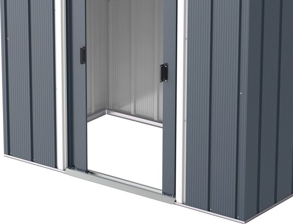 Produktbild: Metall Ger&auml;tehaus 202x113 Gartenhaus Schiebet&uuml;ren