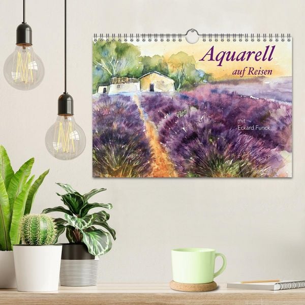 Produktbild: Aquarell auf Reisen - mit Eckard Funck (Wandkalender 2026 DIN A4 quer), CALVENDO Monatskalender