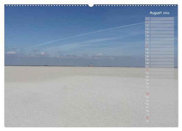 Produktbild: Strandspaziergang / Geburtstagskalender (Wandkalender 2026 DIN A2 quer), CALVENDO Monatskalender