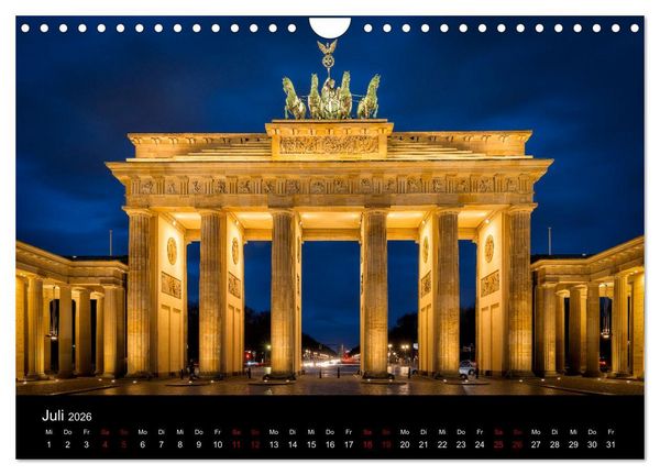 Produktbild: Eine Reise durch Berlin bei Nacht (Wandkalender 2026 DIN A4 quer), CALVENDO Monatskalender