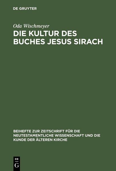 Produktbild: Die Kultur des Buches Jesus Sirach