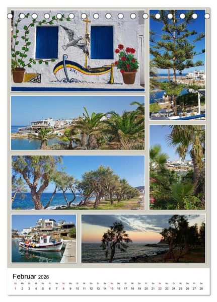 Produktbild: Kreta - Historische St&auml;dte und Bilderbuchd&ouml;rfer (Tischkalender 2026 DIN A5 hoch), CALVENDO Monatskalender