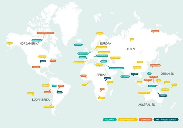 Produktbild: Atlas der vom Aussterben bedrohten Sprachen