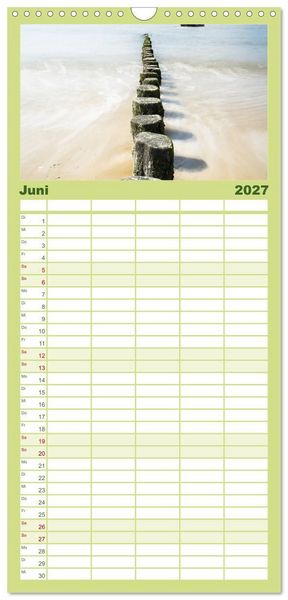 Produktbild: Familienplaner 2027 - Ameland Wundersch&ouml;ne Insel mit 5 Spalten (Wandkalender, 21 x 45 cm) CALVENDO