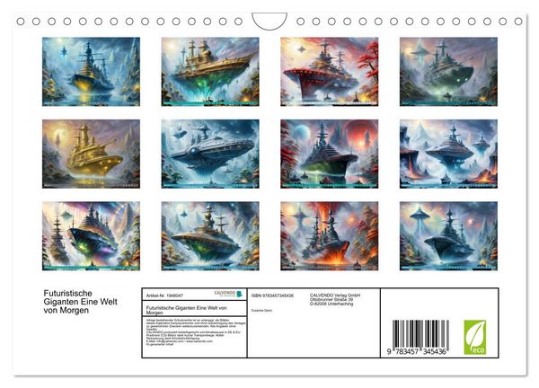 Produktbild: Futuristische Giganten Eine Welt von Morgen (Wandkalender 2026 DIN A4 quer), CALVENDO Monatskalender