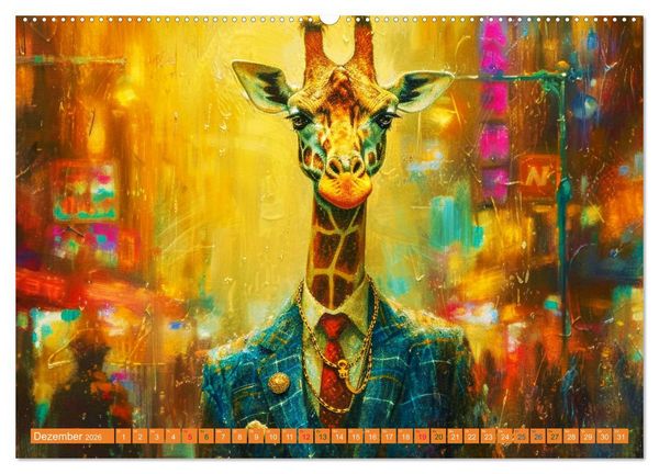 Produktbild: GIRAFFEN - Modern Art (hochwertiger Premium Wandkalender 2026 DIN A2 quer), Kunstdruck in Hochglanz