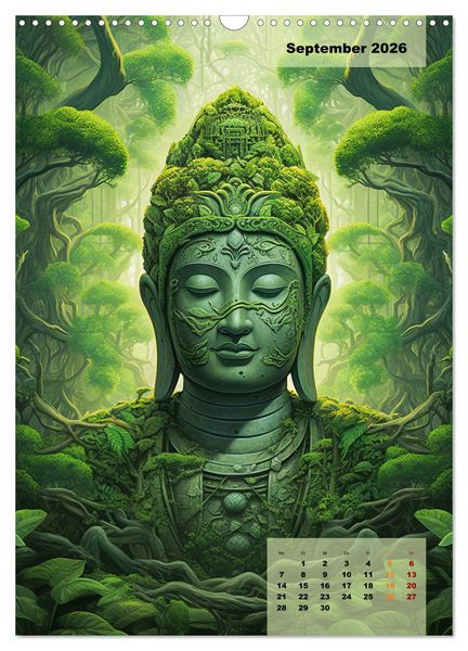 Produktbild: Jade Buddha - Finde die innere Mitte (Wandkalender 2026 DIN A3 hoch), CALVENDO Monatskalender