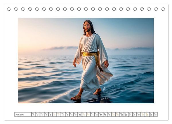 Produktbild: Durch das Jahr mit Jesus (Tischkalender 2026 DIN A5 quer), CALVENDO Monatskalender