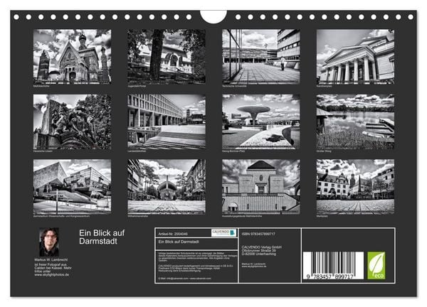 Produktbild: Ein Blick auf Darmstadt (Wandkalender 2026 DIN A4 quer), CALVENDO Monatskalender