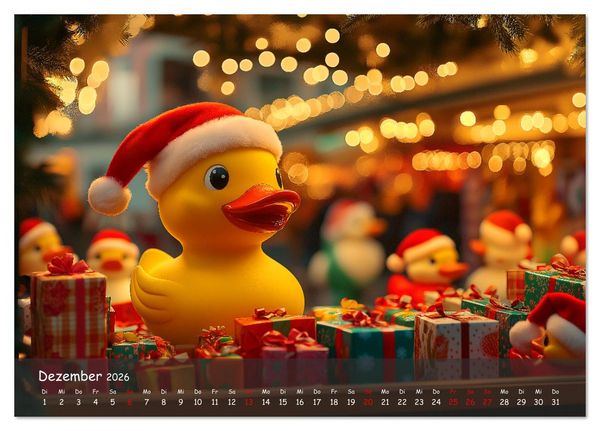 Produktbild: Badeenten Kalender - Quietscheenten in der Berufswelt (Tischkalender 2026 DIN A5 quer), CALVENDO Monatskalender
