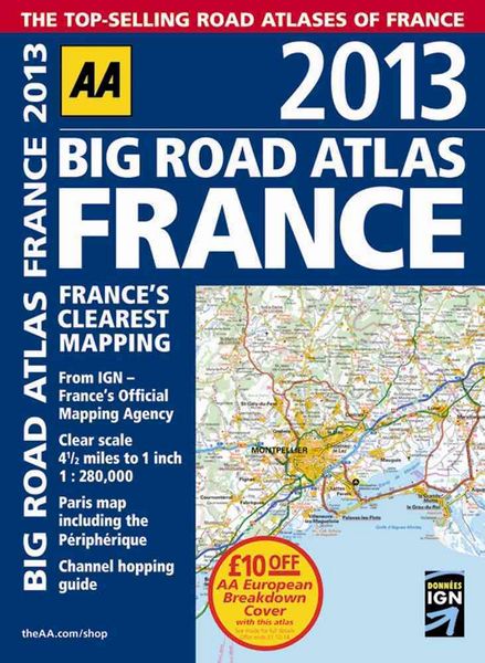 Produktbild: AA Big Road Atlas France