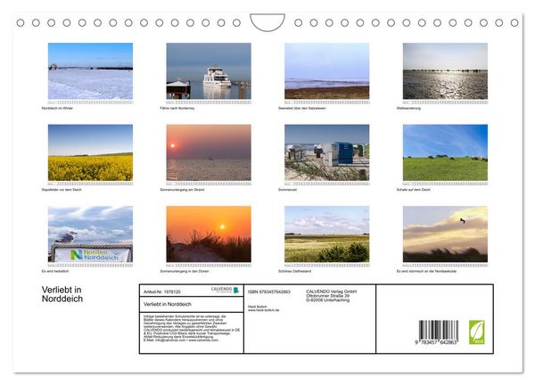 Produktbild: Verliebt in Norddeich (Wandkalender 2026 DIN A4 quer), CALVENDO Monatskalender
