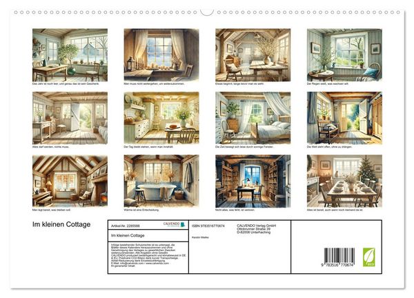 Produktbild: Im kleinen Cottage (hochwertiger Premium Wandkalender 2027 DIN A2 quer), Kunstdruck in Hochglanz