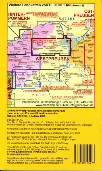 Produktbild: Landkarte Westpreu&szlig;ens Mitte/Danzigs Hinterland