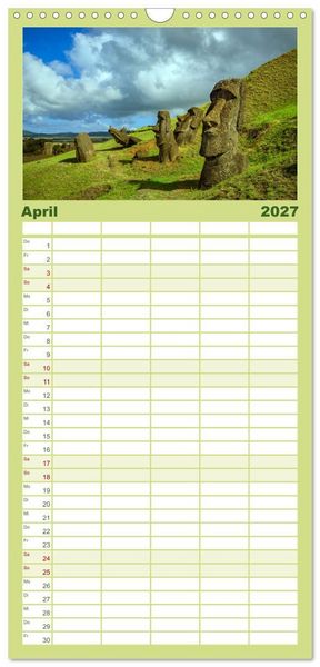 Produktbild: Familienplaner 2027 - Magie dieses S&uuml;damerikanischen Landes, Chile mit 5 Spalten (Wandkalender, 21 x 45 cm) CALVENDO
