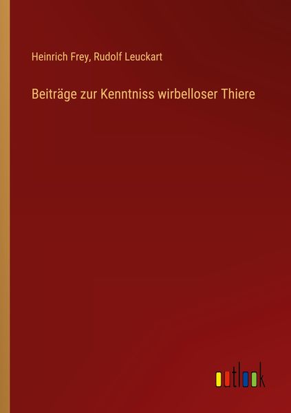 Produktbild: Beitr&auml;ge zur Kenntniss wirbelloser Thiere