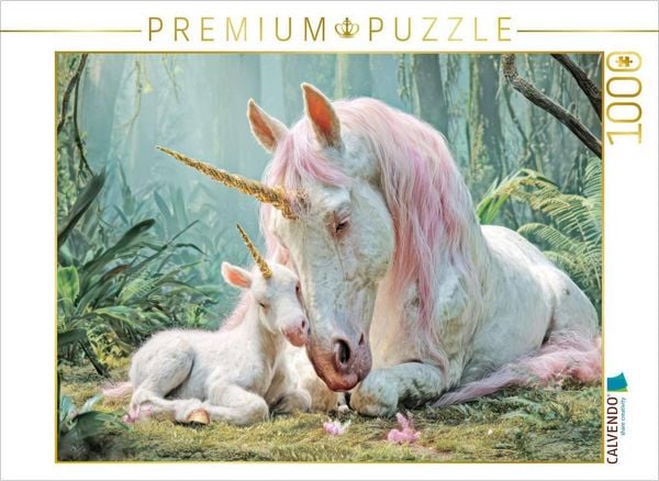 CALVENDO Puzzle Einhörner | 1000 Teile Lege-Größe 64x48cm Foto-Puzzle für glückliche Stunden