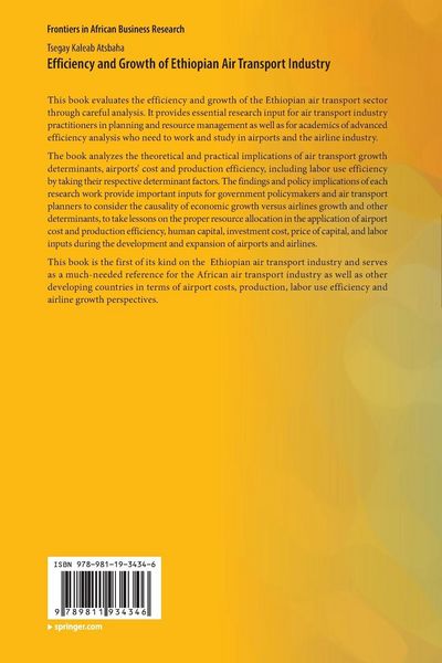 Produktbild: Efficiency and Growth of Ethiopian Air Transport Industry