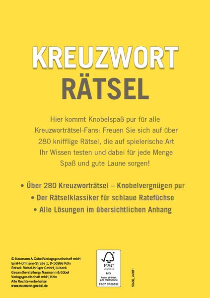 Produktbild: Kreuzwortr&auml;tsel &bull; Band 4 I &Uuml;ber 280 R&auml;tsel f&uuml;r Erwachsene