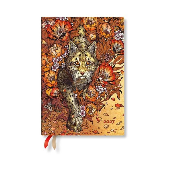 Produktbild: 2027 Lynx Rising MIDI Vertical Softcover 12-Month Weekly Planner, 176pg, 100gsm by Paperblanks (Erica Williams Art)
