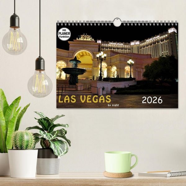 Produktbild: LAS VEGAS - by night (Wandkalender 2026 DIN A4 quer), CALVENDO Monatskalender