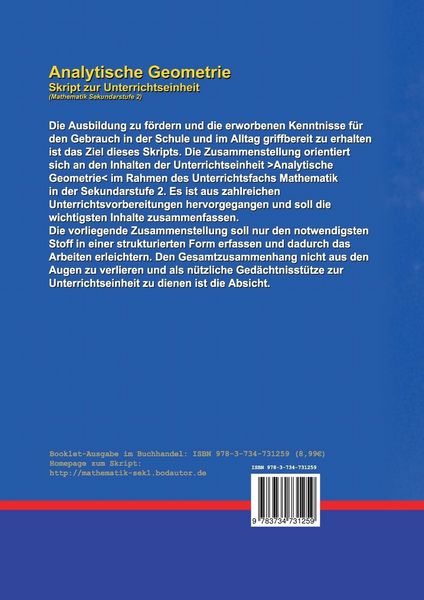 Produktbild: Analytische Geometrie