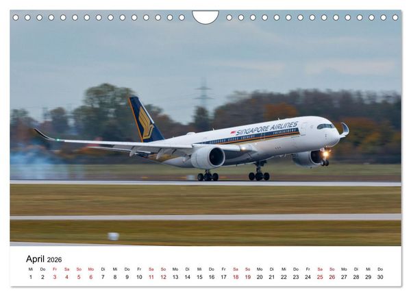 Produktbild: Singapore Airlines - Die ganze Flotte (Wandkalender 2026 DIN A4 quer), CALVENDO Monatskalender