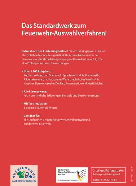 Produktbild: Einstellungstest Feuerwehr: Pr&uuml;fungspaket mit Testsimulation