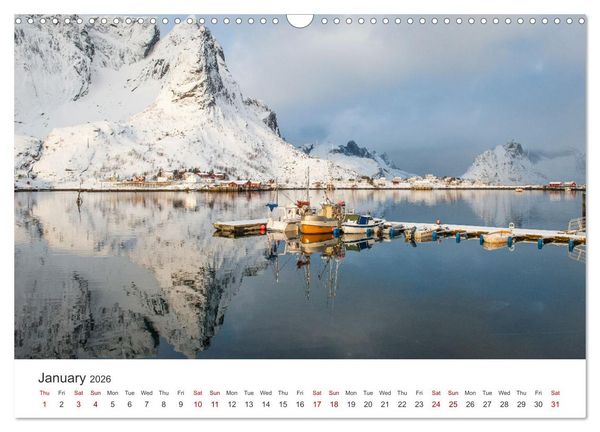 Produktbild: Lofoten Reflections in the water (Wall Calendar 2026 DIN A3 landscape), CALVENDO 12 Month Wall Calendar