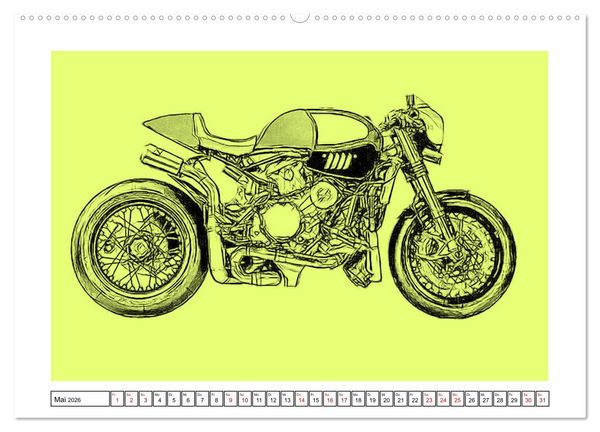 Produktbild: Motor Craft Motorr&auml;der (Wandkalender 2026 DIN A2 quer), CALVENDO Monatskalender