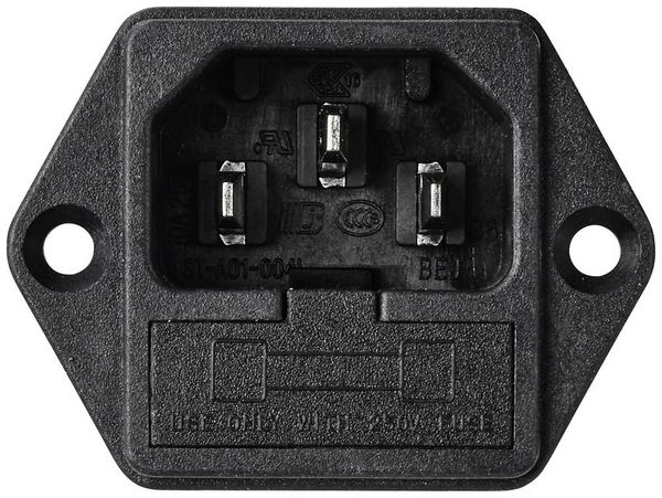 Produktbild: TRU COMPONENTS TC-10101436 Netzfilter mit Kaltger&auml;tebuchse 250 V/AC 10 A 0.3 mH (L x B x H) 54.3 x 44 x 31.3 mm 1 St.